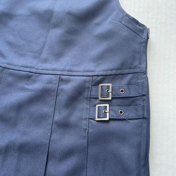 French Toast Girls Navy/White Peter Pan Collared Pleated Dress Skirt Uniform L - Picture 8 of 12